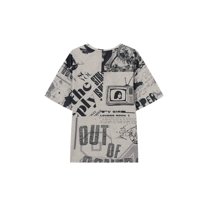 MEETLADY T Shirts Women's Black Floral-1