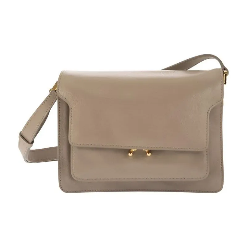 MARNI Calfskin Trunk Bag Crossbody Bag Shoulder Bag Women's Light Brown-0