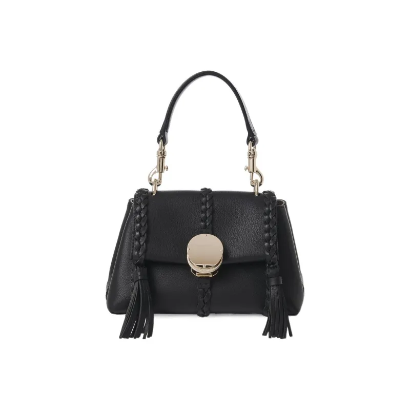 Chloe Grained Calfskin Crossbody Bag Shoulder Bag Mini Women's Black-0