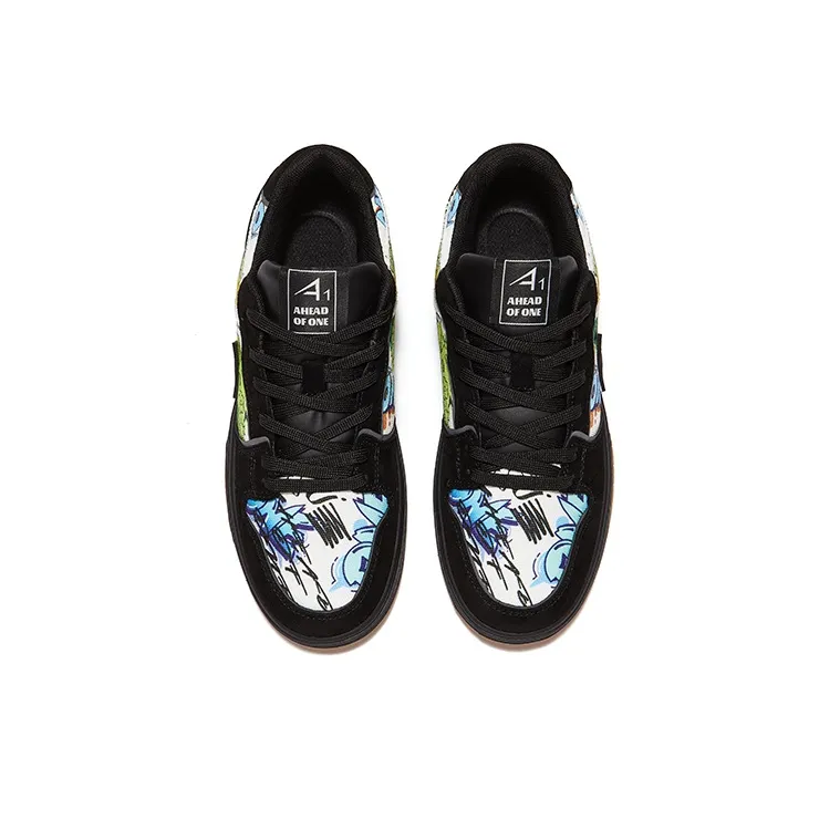 A1 Graffiti Collection Coverage Abrasion Resistant Low Top Skateboard Shoes Unisex-21