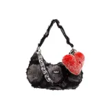 Heart Denim Black Lie Down