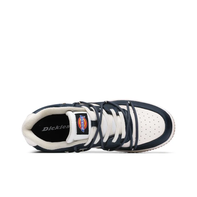 Dickies Anti Slip Wear Resistant Low Top Skateboard Shoes Men's White Blue-2