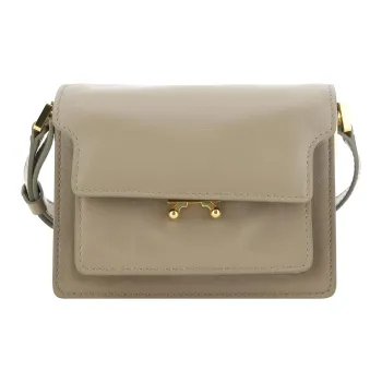 MARNI Trunk Cow Leather Trunk Bag Crossbody Bag Shoulder Bag Women's Beige