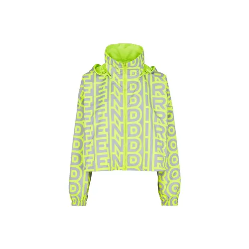 FENDI Cropped Coats Women's Green