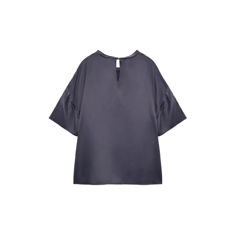 ZARA Crop Tops Women's Blue-1
