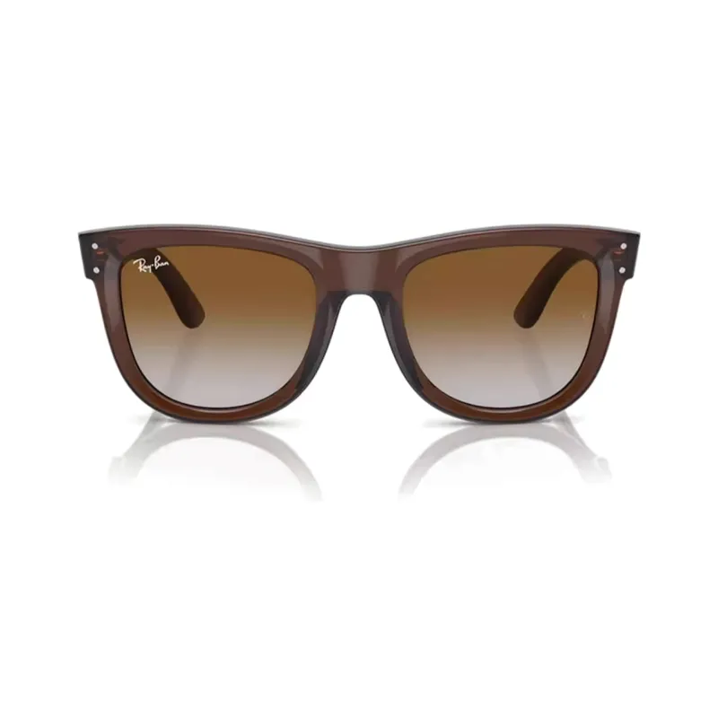 RayBan Injection Molding Irregular Shape Sunglasses Unisex Brown-1