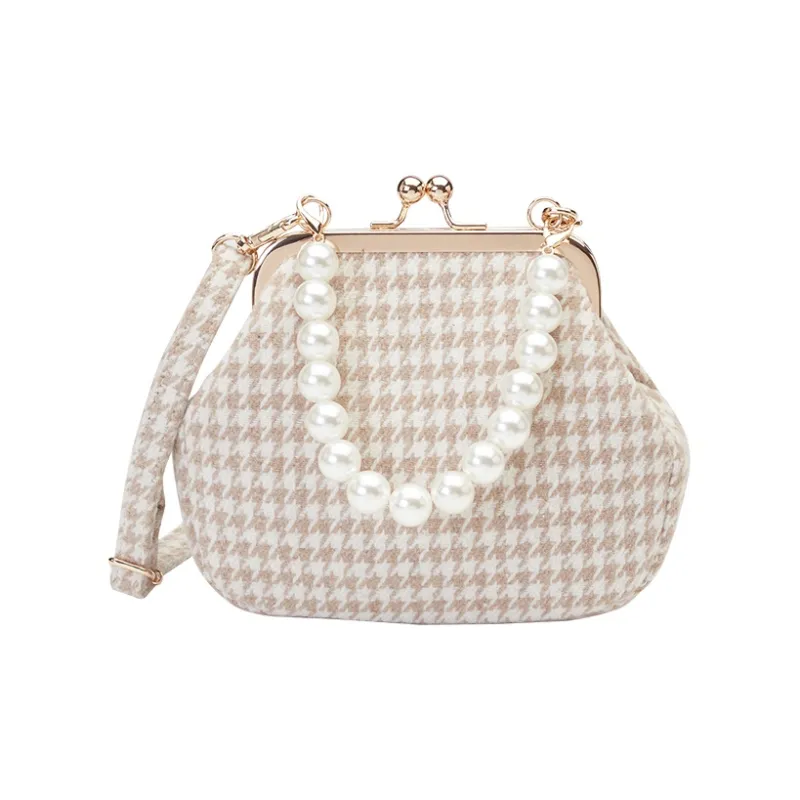 Disney XGRACEGIFT Collaboration Vintage Pearls Handbag Shoulder Bag Crossbody Bag Small Size Women's Ecru-0