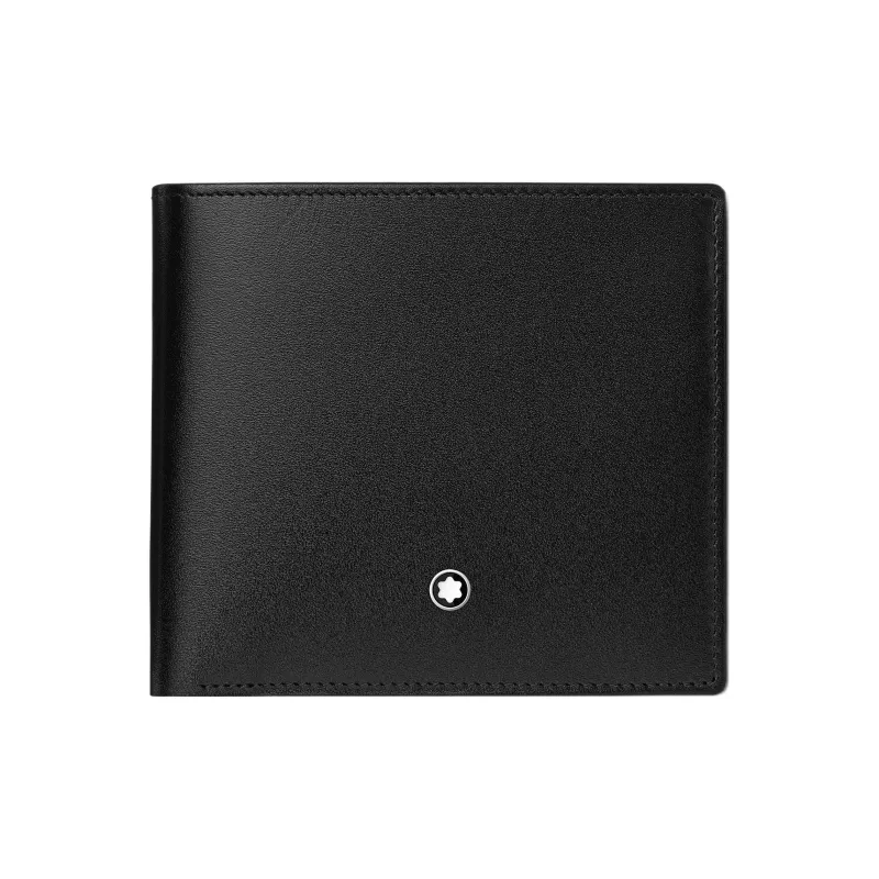 MONTBLANC Meisterstuck Grained Cow Leather Card Holder Wallet Men's Black-0
