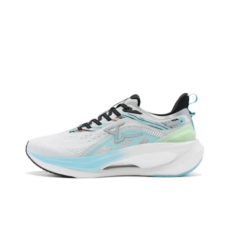 XTEP Speed 4.0 Cushioned Slip Resistant Breathable Low Top Running Shoes Men's White Cyan-0