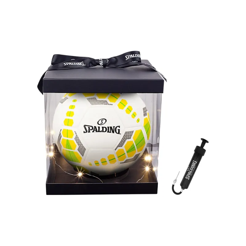 SPALDING Competition Ball Collection Size 5 Soccer PU Seamless Thermal bonding Unisex White Yellow Green-5