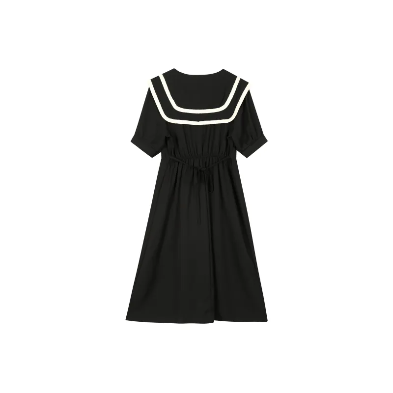 EIDOLON GRAIN Short Sleeved Dress Women's Black-1
