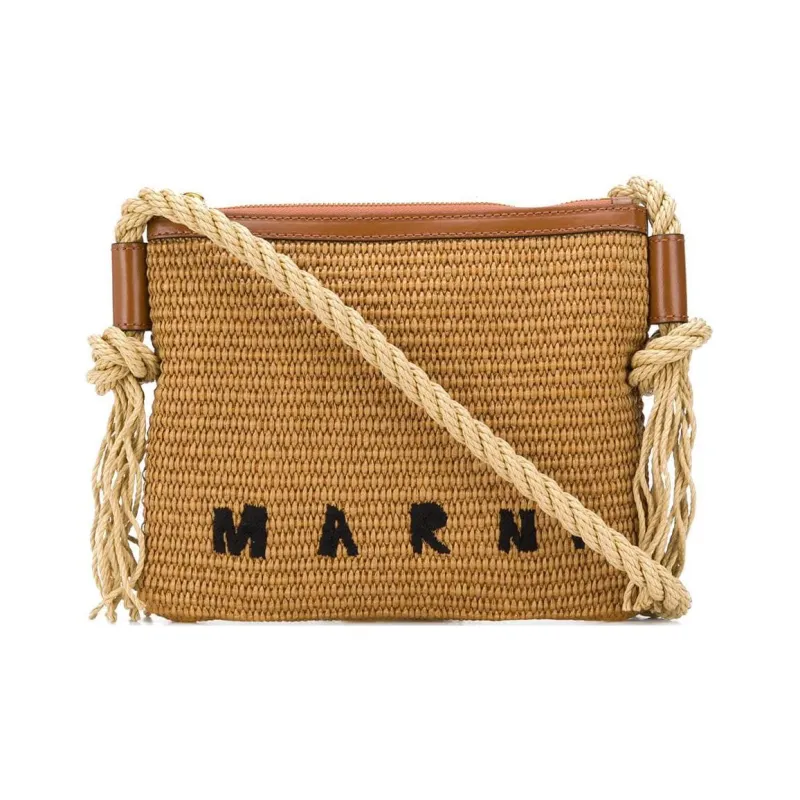 MARNI Marcel Logo Embroidered Crossbody Bag-0