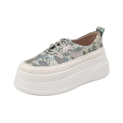 Naiyee Platform embroidered shoes 6cm Women's