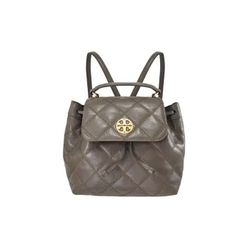 TORY BURCH PVC Synthetic Leather Backpack Small Size Women's Gray