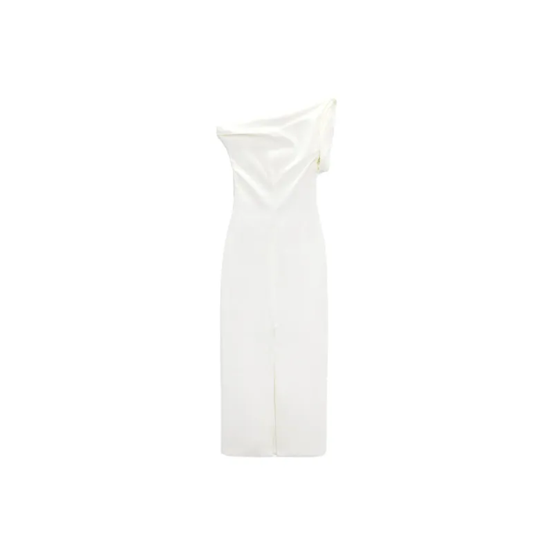 ZARA Sleeveless Dresses Women's White-1