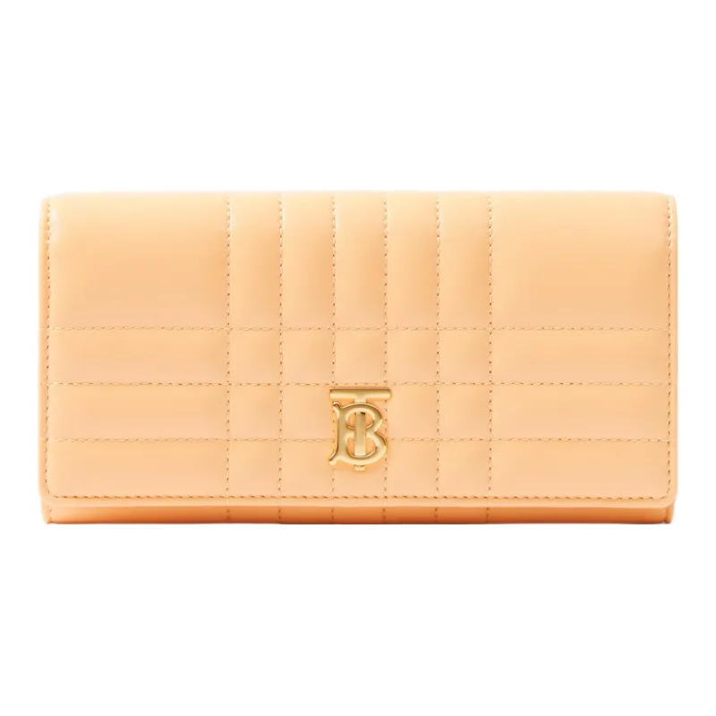 Burberry Lambskin Wallet Regular Women's Orange-0