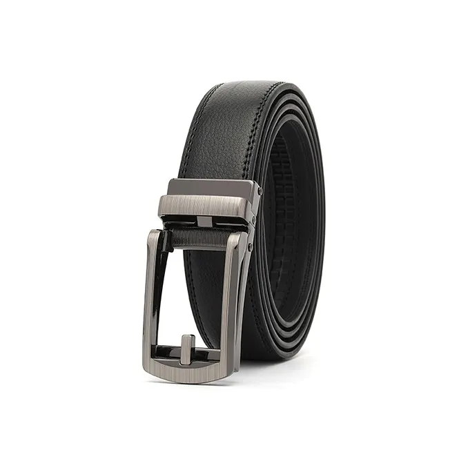 FREE RABBITⅡ Business Belt With Stud Automatic Buckle Leather Belts Men's 3.5cm-3