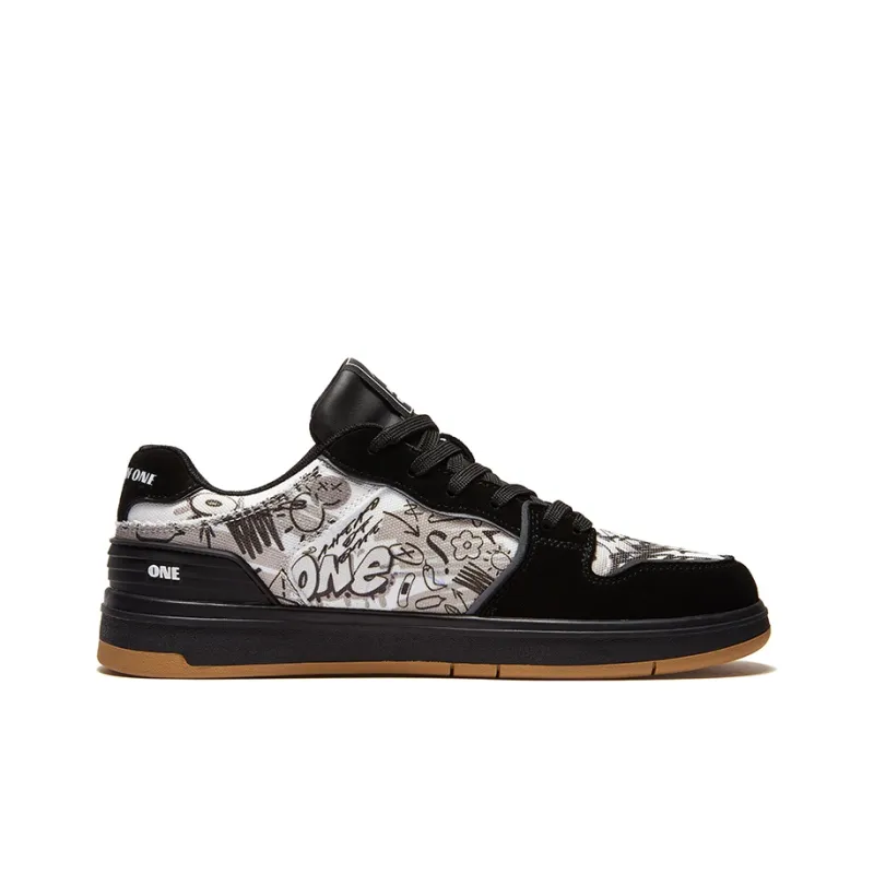 A1 Graffiti Collection Coverage Abrasion Resistant Low Top Skateboard Shoes Unisex-25