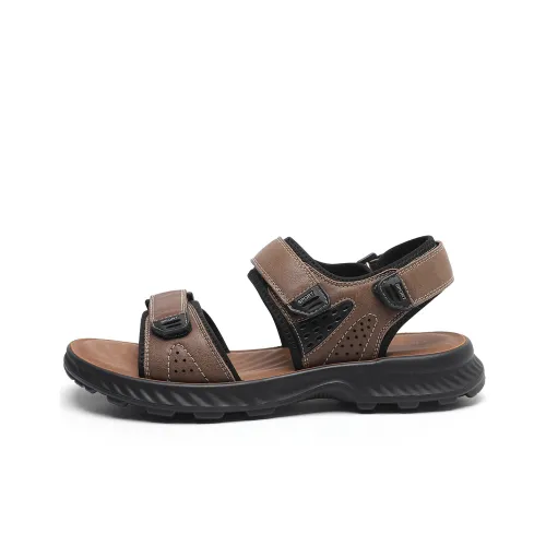 TRUMPPIPE Beach Sandals Men Khaki