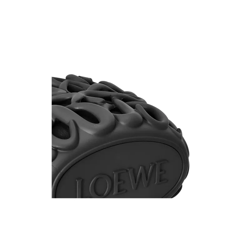 LOEWE Basket Lightweight Foam Rubber Handbag Women's Black-3