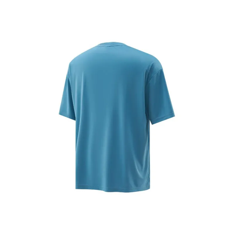 NBA Drop Shoulder Sleeve T Shirt Men's Sky Blue-1