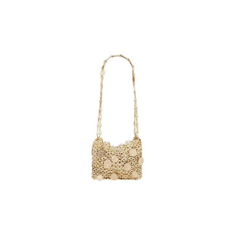 Paco Rabanne Brass Portable Crossbody Bag Shoulder Bag Women's Gold-0