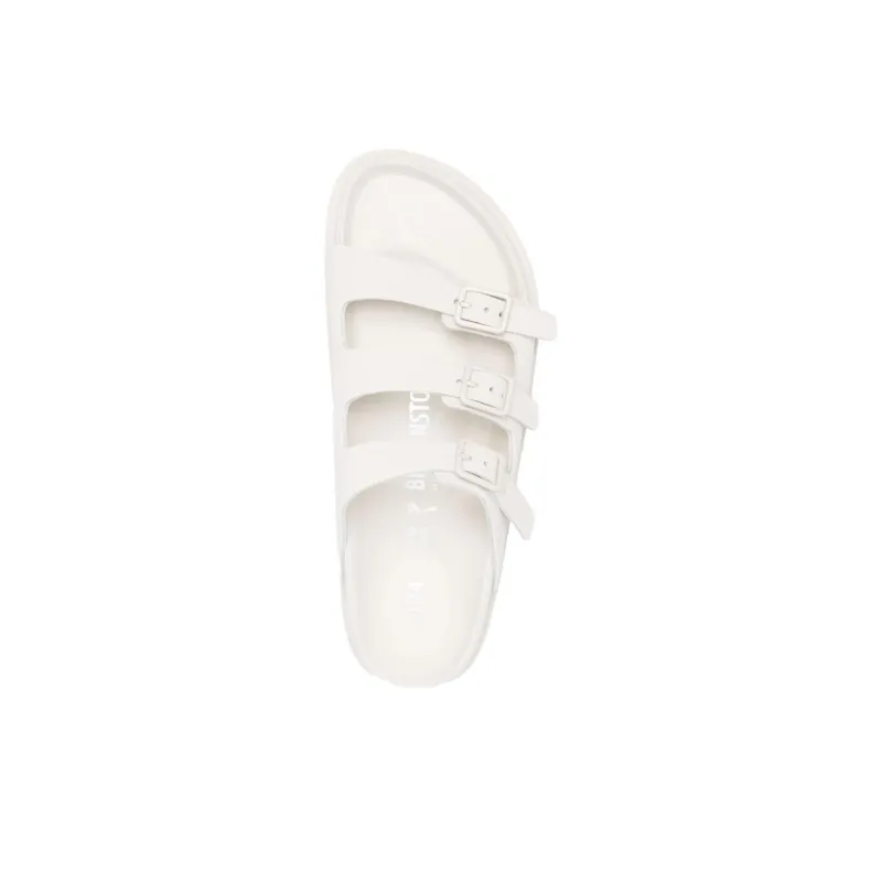 Birkenstock Rubber Sole Slip-Resistant Slide Slippers Unisex White-3