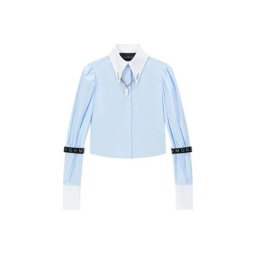 JOHN RICHMOND Shirts Women's Light Blue Stripes