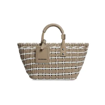 Balenciaga BISTRO Polyester Shoulder Bag, Crossbody Bag, Handbag Extra Small Women's Brown