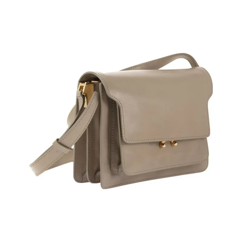 MARNI Calfskin Trunk Bag Crossbody Bag Shoulder Bag Women's Light Brown-1