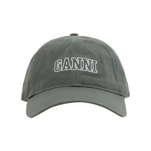 GANNI Baseball Caps Women's Gray Green