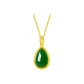 Solid Gold Jasper Waterdrop Pendant (Necklace Not Included)