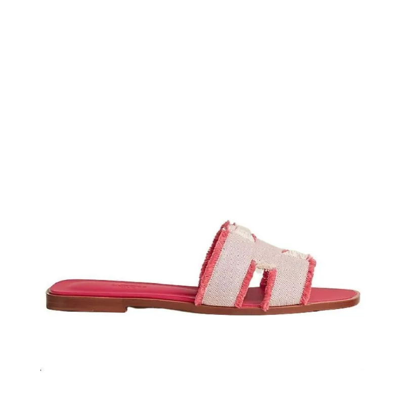 HERMES Oran Sandal Frambroise Canvas-1