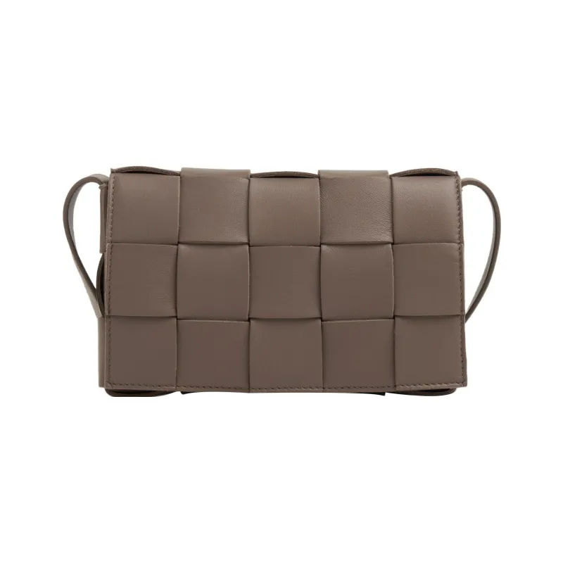 Bottega Veneta Leather Crossbody Bag Shoulder Bag Women's Brown-0