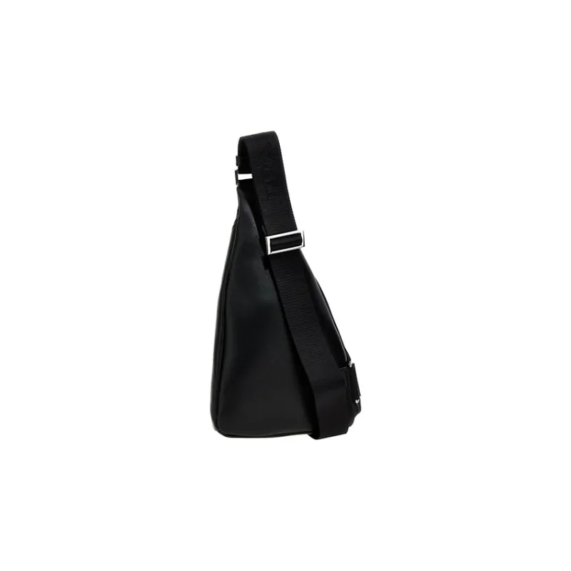 PRADA Leather One Shoulder Crossbody Bag, Sling Bag Men's Black-3