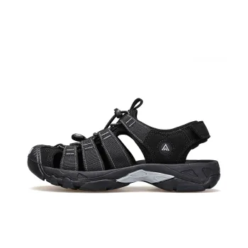 HUMTTO Beach River Trekking Shoes Breathable And Lightweight Sports Sandals Men's Black Gray
