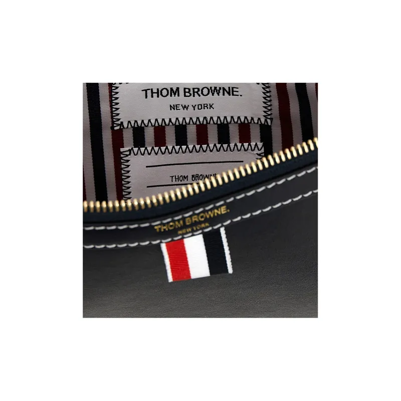 THOM BROWNE 4 Bar Tab Zipped Document Holder-4
