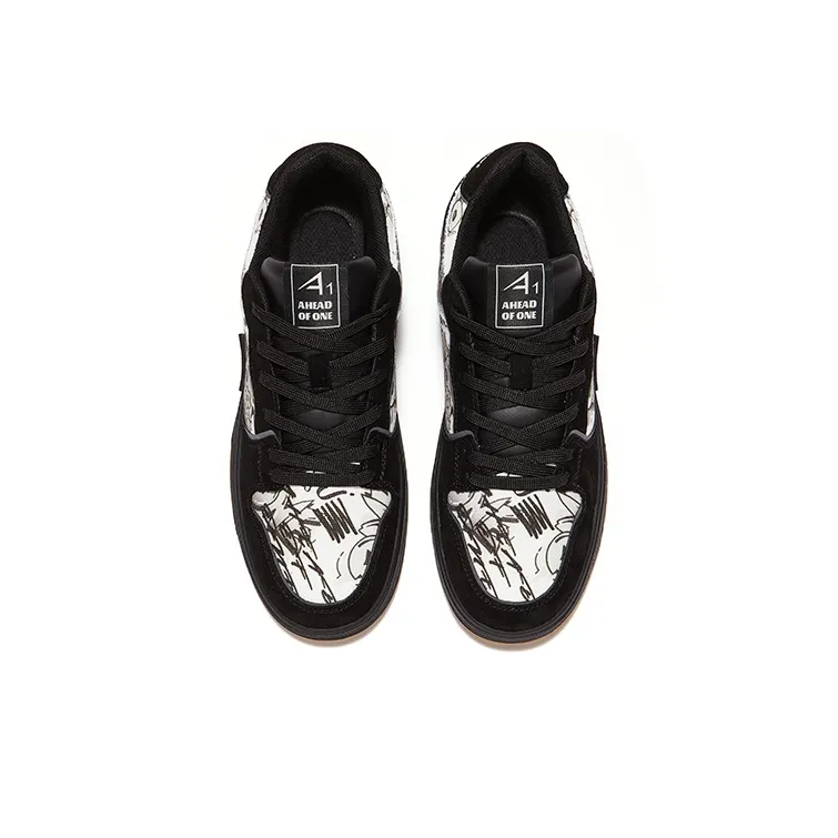 A1 Graffiti Collection Coverage Abrasion Resistant Low Top Skateboard Shoes Unisex-27