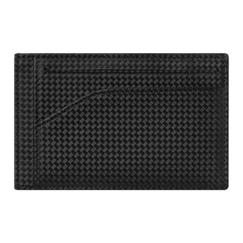 MONTBLANC Leather Card Clip Money Clip Card Holder Men's Black-2