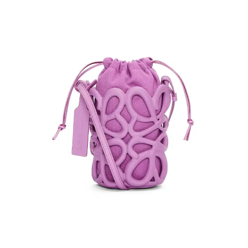 LOEWE Anagram Lightweight Foam Rubber Bucket Bags Shoulder Bag Crossbody Bag Regular Women's Rock Rose Pink