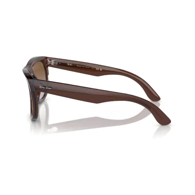 RayBan Injection Molding Irregular Shape Sunglasses Unisex Brown-2