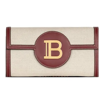 BALMAIN B-Buzz Canvas Wallet-on-chain