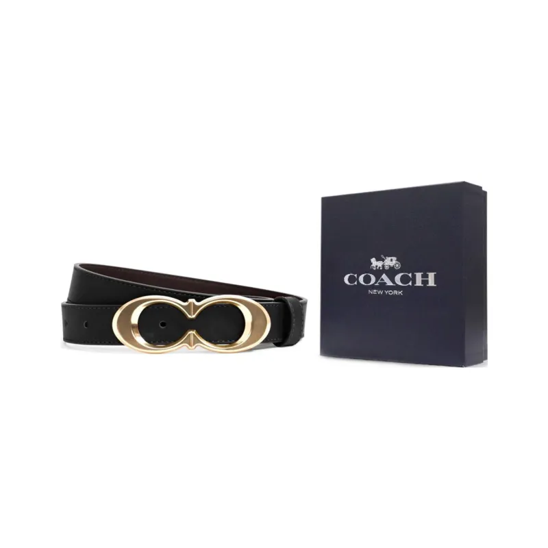 COACH Cow Leather Leather Belts Women's Width  2.5cm-5