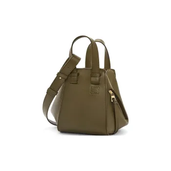 LOEWE Hammock Cow Leather Shoulder Bag, Crossbody Bag, Handbag Regular Women's Dark Khaki Green