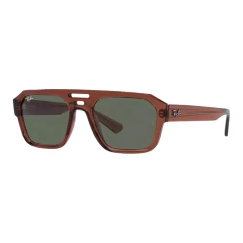 RayBan Injection Molding Irregular Shape Sunglasses Unisex Brown
