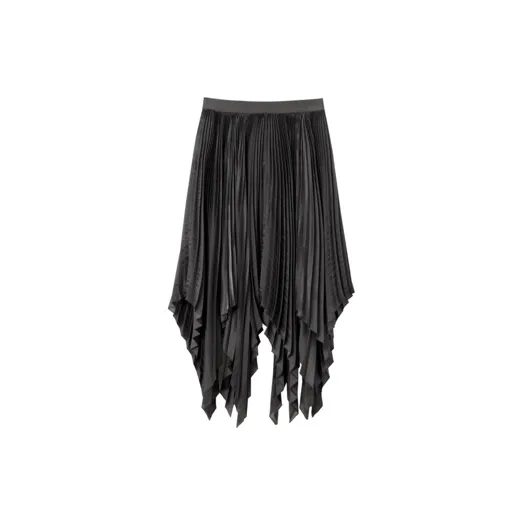 OVV X Qiu Hao Co branded Series Casual Long Skirts Women's Dark Gray 19-1