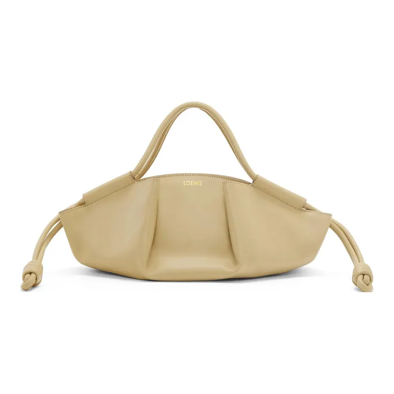 LOEWE Shiny Nappa Cow Leather Dumpling Bag Shoulder Bag Crossbody Bag Handbag Small Size Women's Clay Green-0