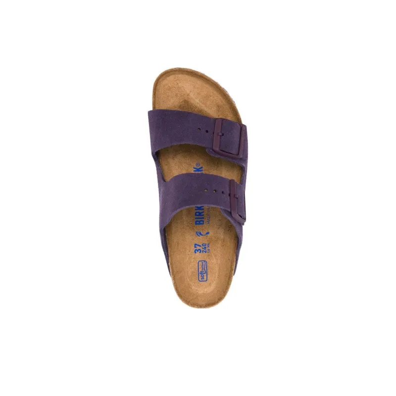 Birkenstock Arizona Soft Footbed Suede Leather Narrow Fit Sandals 'Wine' Women's-2