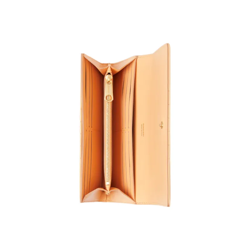Burberry Lambskin Wallet Regular Women's Orange-3