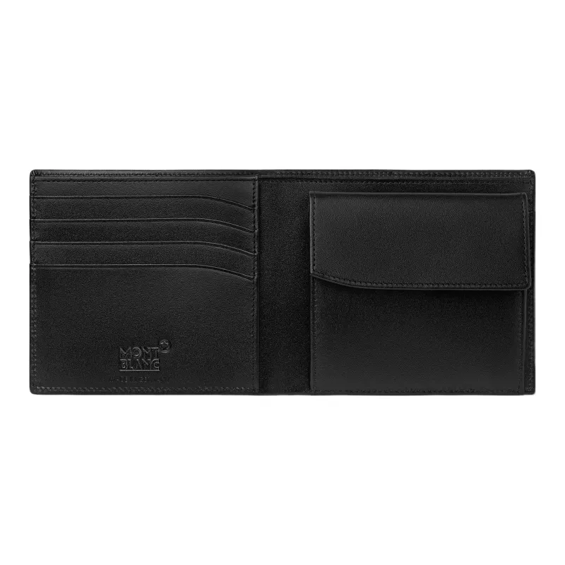 MONTBLANC Meisterstuck Grained Cow Leather Card Holder Wallet Men's Black-1